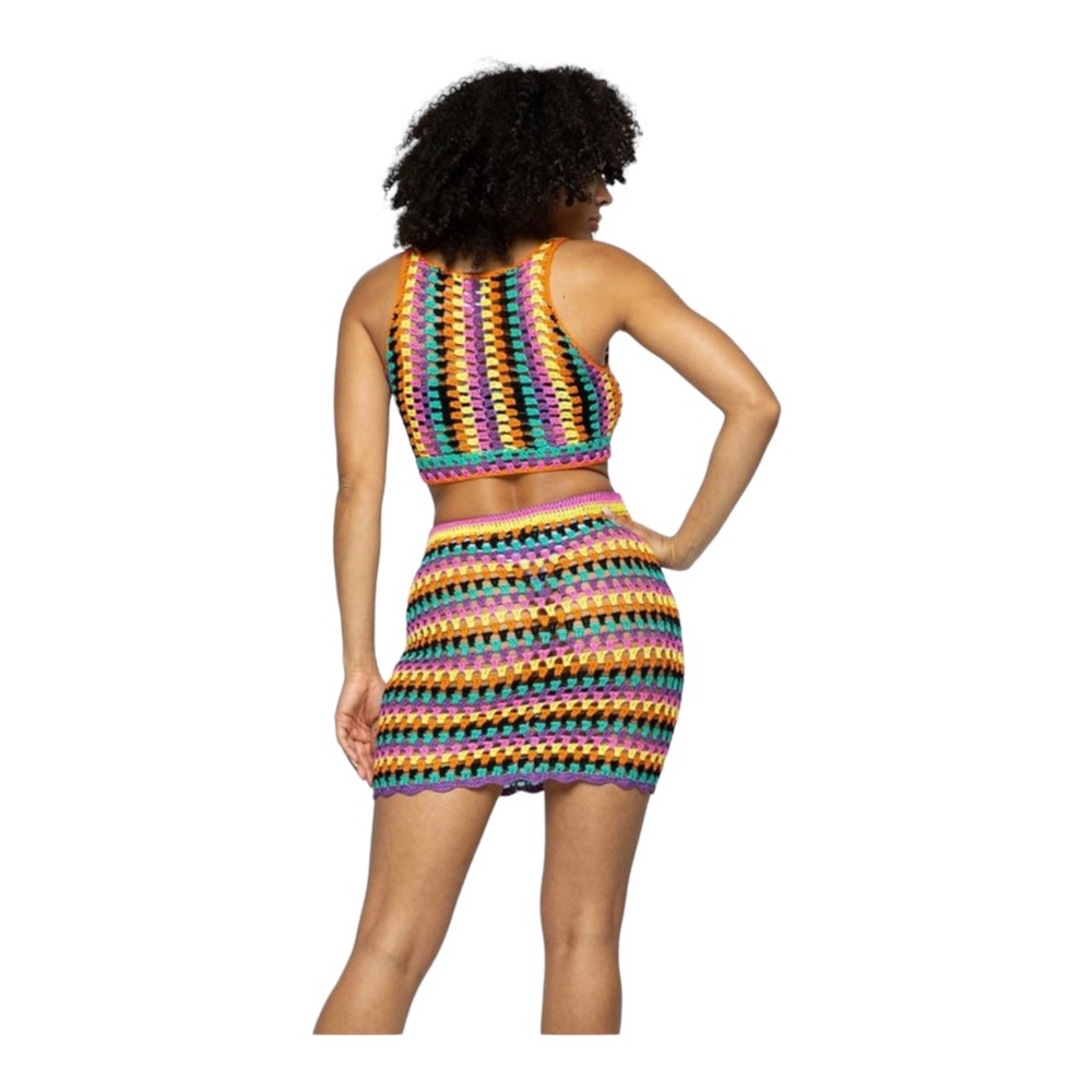 Multi-Color Mesh Cover -Up - Picture 2 of 2